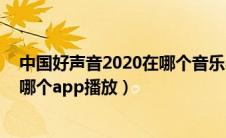 中国好声音2020在哪个音乐app播放（中国好声音2020在哪个app播放）