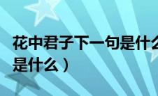 花中君子下一句是什么意思（花中君子下一句是什么）