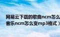 网易云下载的歌曲ncm怎么转成mp3手机（网易云下载的音乐ncm怎么变mp3格式）