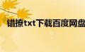 错撩txt下载百度网盘（错妃诱情txt下载）