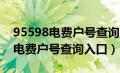 95598电费户号查询入口 网上查询（95598电费户号查询入口）