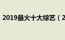 2019最火十大综艺（2019综艺节目排行榜）