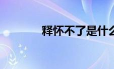 释怀不了是什么意思（释怀）