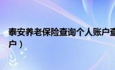 泰安养老保险查询个人账户查询（泰安养老保险查询个人账户）