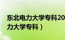 东北电力大学专科2024录取分数线（东北电力大学专科）