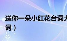 送你一朵小红花台词大全（送你一朵小红花台词）