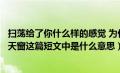 扫荡给了你什么样的感觉 为什么通过天窗感受到的（扫荡在天窗这篇短文中是什么意思）