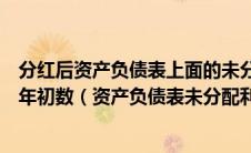 分红后资产负债表上面的未分配利润不等于利润表加资产表年初数（资产负债表未分配利润与利润表不一致）