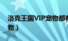 洛克王国VIP宠物都有哪些（洛克王国vip宠物）