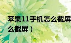 苹果11手机怎么截屏长图呢（苹果11手机怎么截屏）