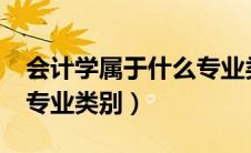 会计学属于什么专业类别?（会计学属于什么专业类别）