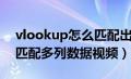 vlookup怎么匹配出多列（如何用vlookup匹配多列数据视频）