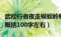 武松行者夜走蜈蚣岭概括（武行者夜走蜈蚣岭概括100字左右）