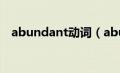 abundant动词（abundant的名词形式）