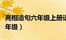 亮相造句六年级上册语文人教版（亮相造句六年级）