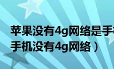 苹果没有4g网络是手机问题还是怎么?（苹果手机没有4g网络）