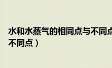 水和水蒸气的相同点与不同点图片（水和水蒸气的相同点与不同点）