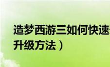 造梦西游三如何快速升级?（造梦西游3快速升级方法）