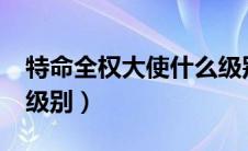 特命全权大使什么级别?（特命全权大使什么级别）