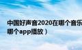 中国好声音2020在哪个音乐app播放（中国好声音2020在哪个app播放）