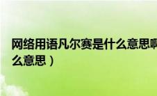 网络用语凡尔赛是什么意思啊怎么说（网络用语凡尔赛是什么意思）