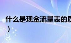 什么是现金流量表的质量（什么是现金流量表）