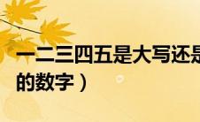 一二三四五是大写还是小写（一二三四五大写的数字）