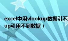 excel中用vlookup数据引不过来是什么原因（为什么vlookup引用不到数据）