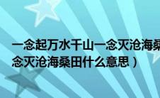 一念起万水千山一念灭沧海桑田的意思（一念起万水千山一念灭沧海桑田什么意思）