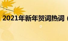 2021年新年贺词热词（2021新年贺词金句）