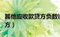 其他应收款贷方负数说明什么（其他应收款贷方）