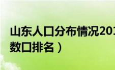 山东人口分布情况2019（山东人口2019总人数口排名）