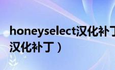 honeyselect汉化补丁最新版（honeyselect汉化补丁）