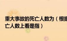 重大事故的死亡人数为（根据国家的有关规定重大事故从死亡人数上看是指）