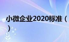 小微企业2020标准（2019最新小微企业标准）