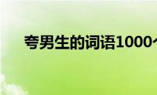 夸男生的词语1000个（夸男生的词语）