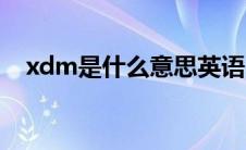 xdm是什么意思英语（xdm是什么意思）