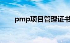 pmp项目管理证书（项目管理证书）