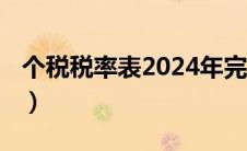 个税税率表2024年完整版（个税税率表2021）