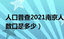 人口普查2021南京人口（南京人口2021总人数口是多少）