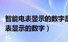 智能电表显示的数字是剩余多少度吗（智能电表显示的数字）