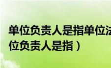 单位负责人是指单位法定代表人或者法律（单位负责人是指）