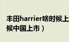 丰田harrier啥时候上市（丰田harrier什么时候中国上市）