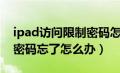 ipad访问限制密码怎么找回（ipad访问限制密码忘了怎么办）