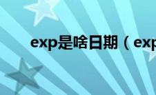 exp是啥日期（exp日期是什么意思）