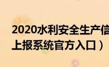 2020水利安全生产信息系统（水利安全信息上报系统官方入口）