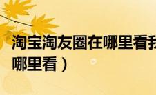 淘宝淘友圈在哪里看我的评论（淘宝淘友圈在哪里看）