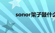 sonor架子鼓什么档次（sonor）