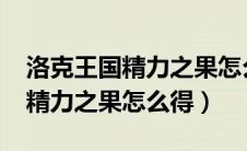 洛克王国精力之果怎么获得2021（洛克王国精力之果怎么得）