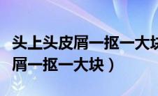 头上头皮屑一抠一大块是什么原因（头上头皮屑一抠一大块）